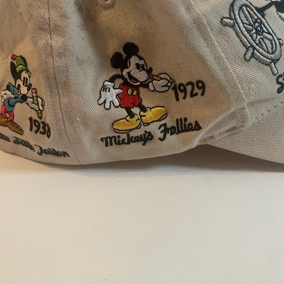 Disney Parks Hat by Disney Walt Disney World Tan Baseball Hat w Characters/Yrs - Picture 4 of 7